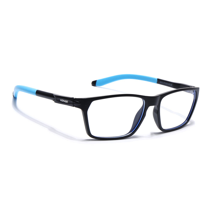 Voyage Active Black Rectangle Eyeglasses for Men & Women - MG5768-C6
