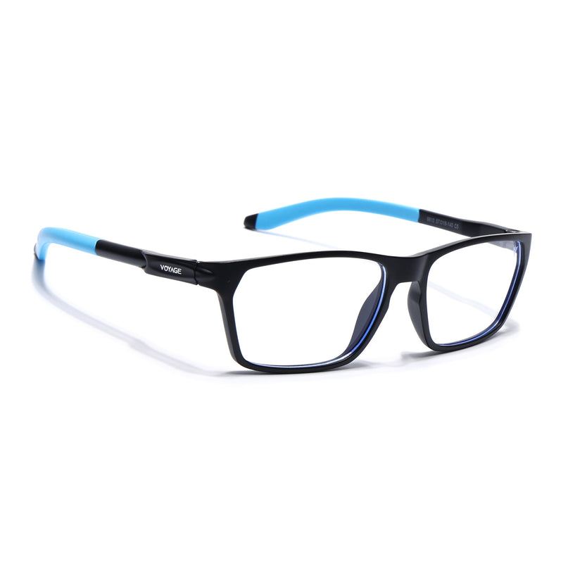 Voyage Active Black Rectangle Eyeglasses for Men & Women - MG5768-C6