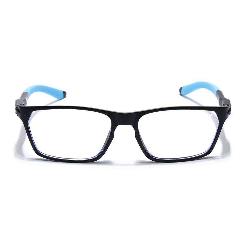Voyage Active Black Rectangle Eyeglasses for Men & Women - MG5768-C6