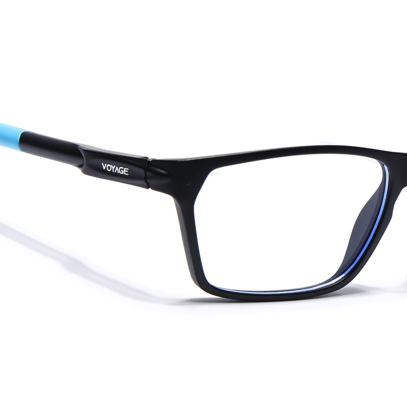 Voyage Active Black Rectangle Eyeglasses for Men & Women - MG5768-C6