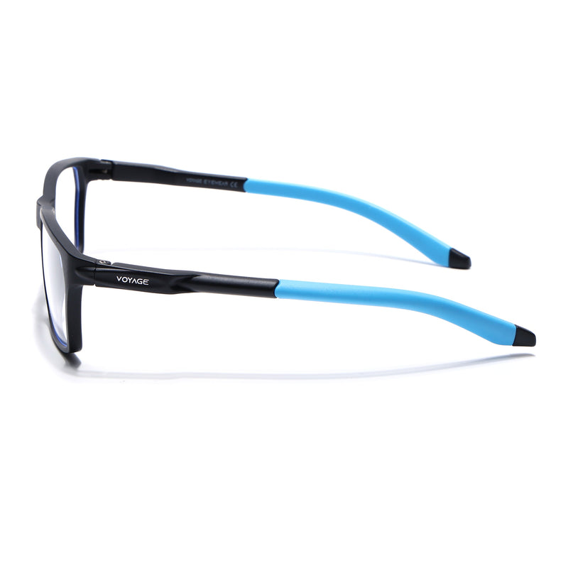 Voyage Active Black Rectangle Eyeglasses for Men & Women - MG5768-C6