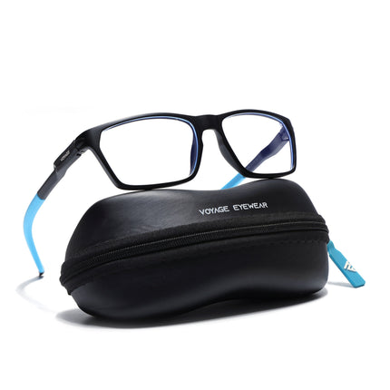 Voyage Active Black Rectangle Eyeglasses for Men & Women - MG5768-C6