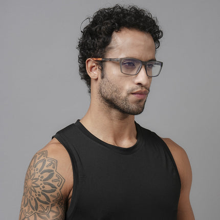 Voyage Active Grey Rectangle Eyeglasses for Men & Women - MG5769-C7