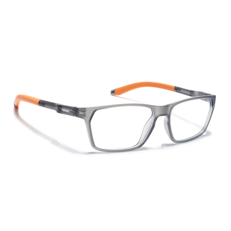 Voyage Active Grey Rectangle Eyeglasses for Men & Women - MG5769-C7