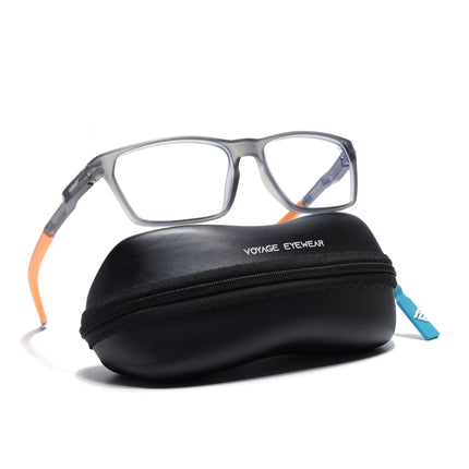 Voyage Active Grey Rectangle Eyeglasses for Men & Women - MG5769-C7