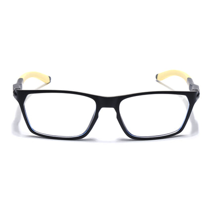 Voyage Active Black Rectangle Eyeglasses for Men & Women - MG5770-C8