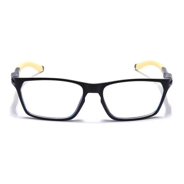 Voyage Active Black Rectangle Eyeglasses for Men & Women - MG5770-C8