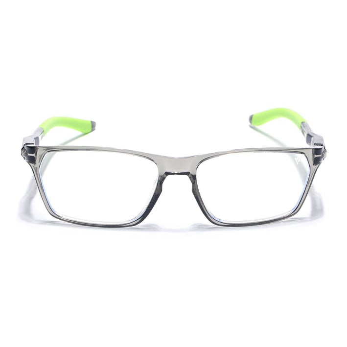 Voyage Active Transparent Grey Rectangle Eyeglasses for Men & Women - MG5771-C9