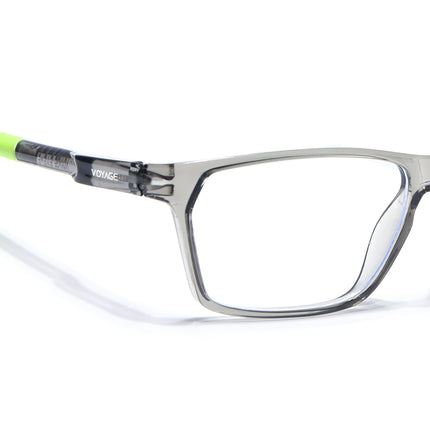 Voyage Active Transparent Grey Rectangle Eyeglasses for Men & Women - MG5771-C9