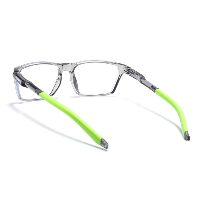 Voyage Active Transparent Grey Rectangle Eyeglasses for Men & Women - MG5771-C9