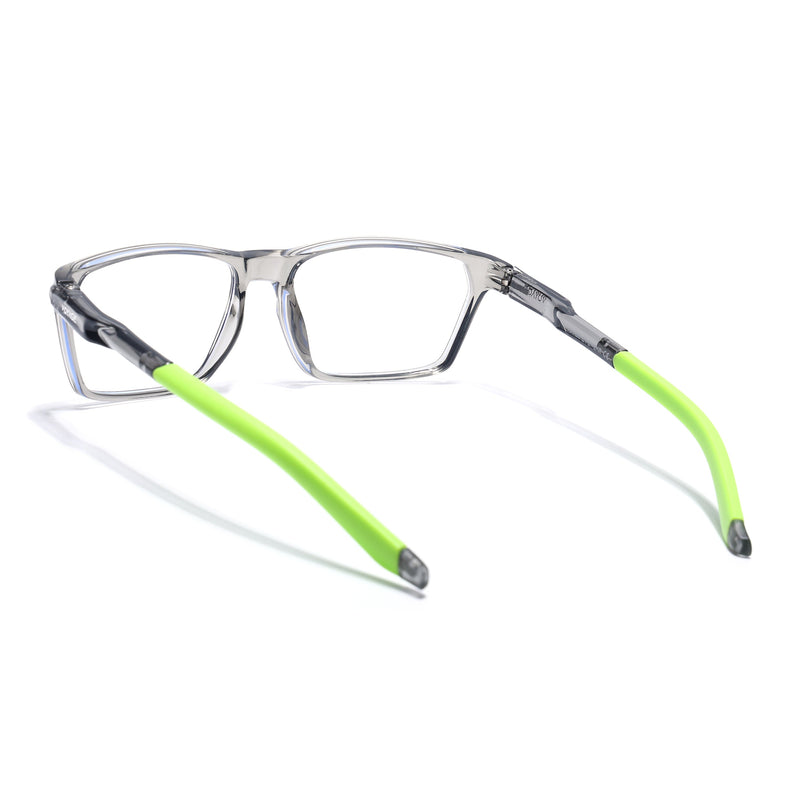 Voyage Active Transparent Grey Rectangle Eyeglasses for Men & Women - MG5771-C9