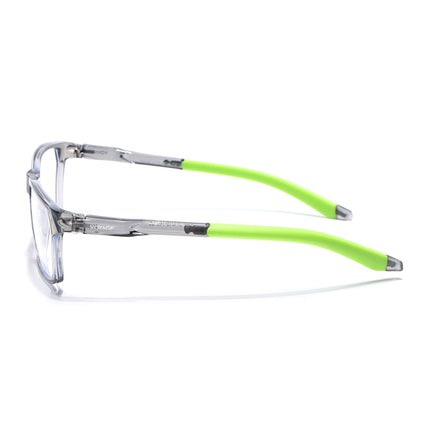 Voyage Active Transparent Grey Rectangle Eyeglasses for Men & Women - MG5771-C9