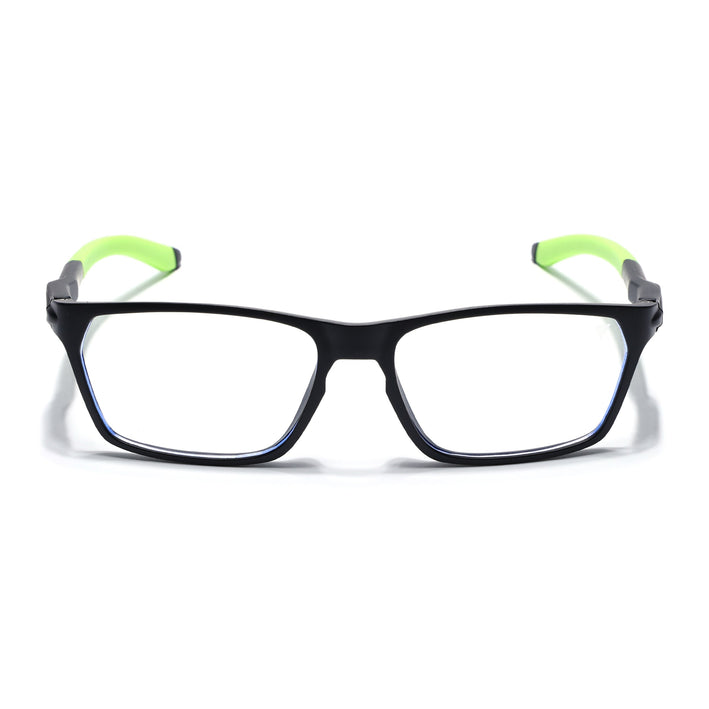 Voyage Active Black Rectangle Eyeglasses for Men & Women - MG5772-C10