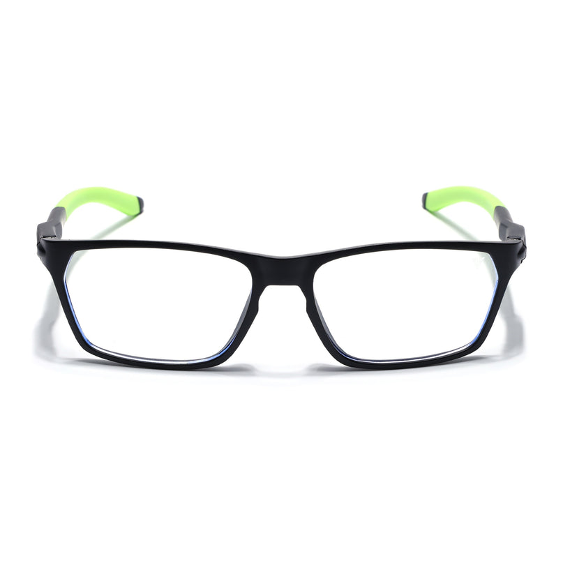 Voyage Active Black Rectangle Eyeglasses for Men & Women - MG5772-C10