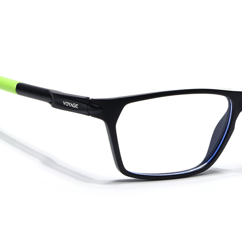 Voyage Active Black Rectangle Eyeglasses for Men & Women - MG5772-C10