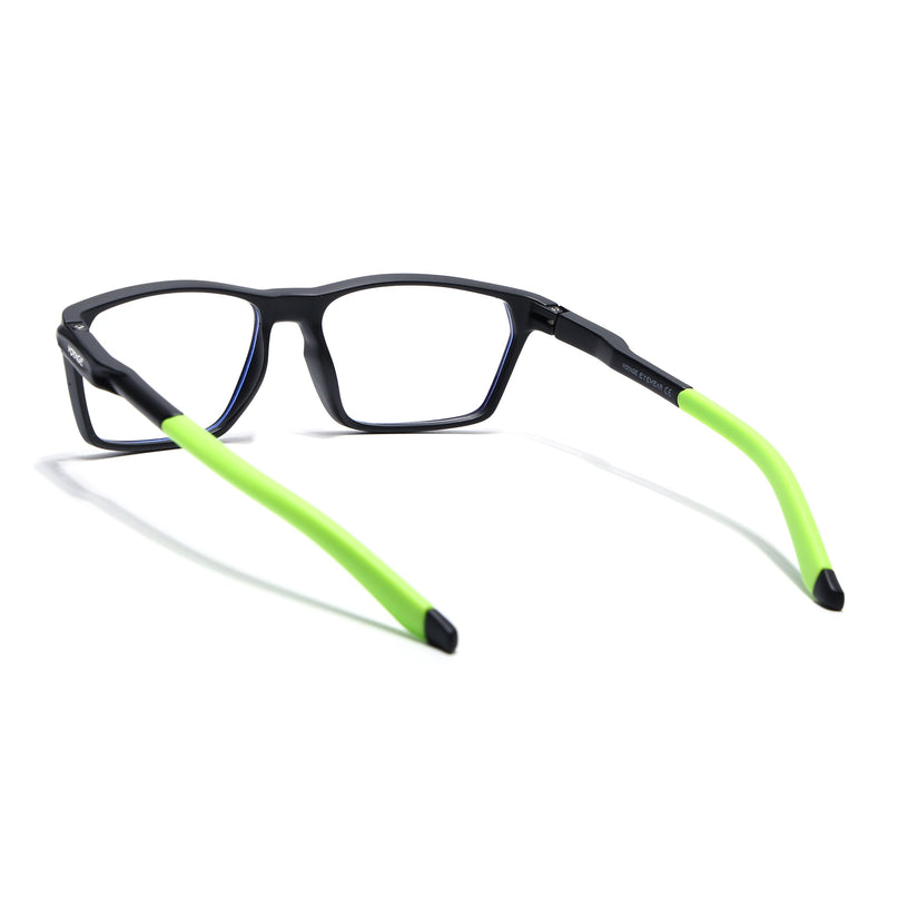 Voyage Active Black Rectangle Eyeglasses for Men & Women - MG5772-C10