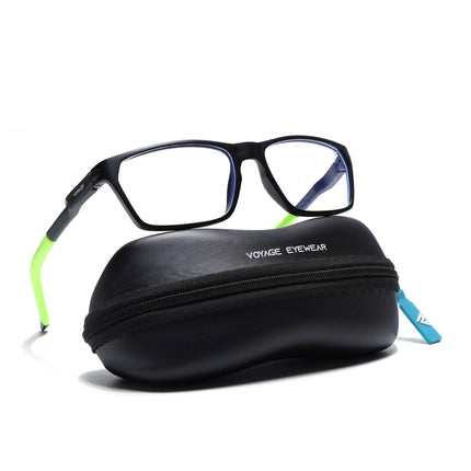 Voyage Active Black Rectangle Eyeglasses for Men & Women - MG5772-C10