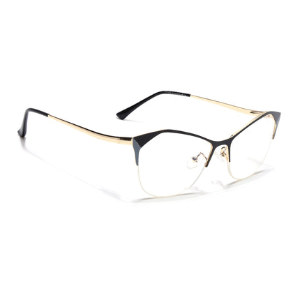 Voyage Glam Black & Sky Blue Cateye Eyeglasses for Women - MG4414-C1