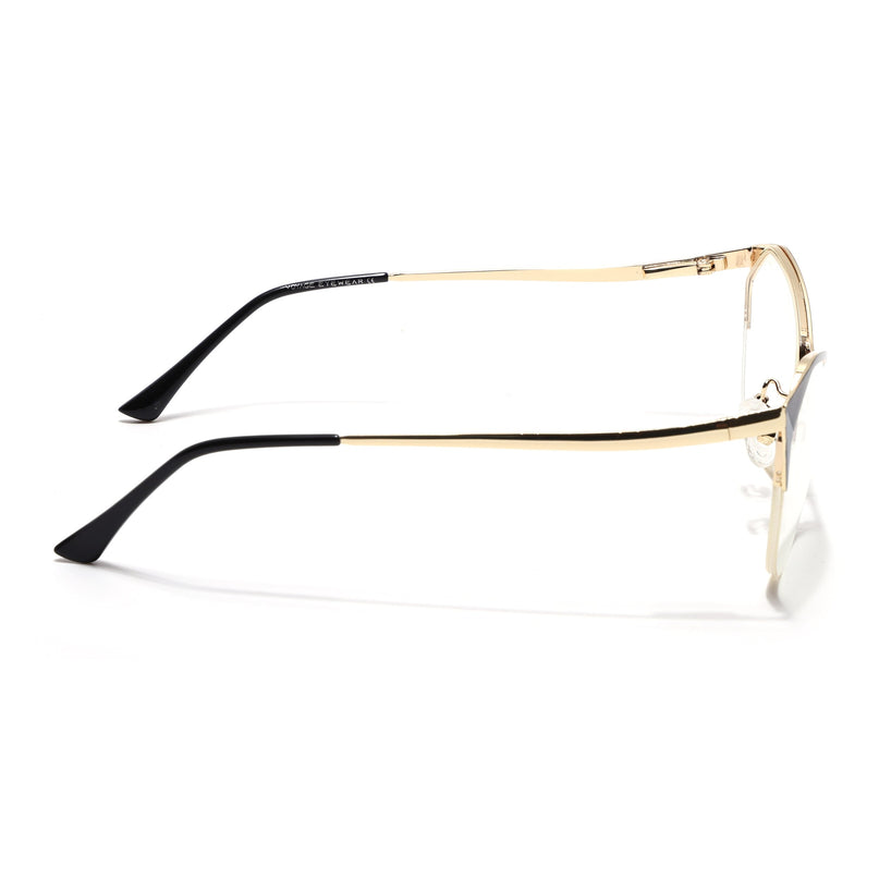 Voyage Glam Black & Sky Blue Cateye Eyeglasses for Women - MG4414-C1