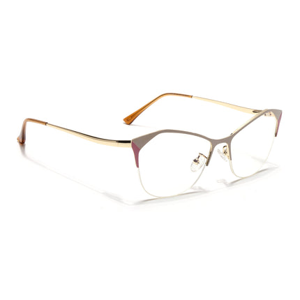 Voyage Glam Golden & Pink Cateye Eyeglasses for Women - MG4417-C4