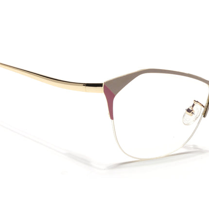 Voyage Glam Golden & Pink Cateye Eyeglasses for Women - MG4417-C4