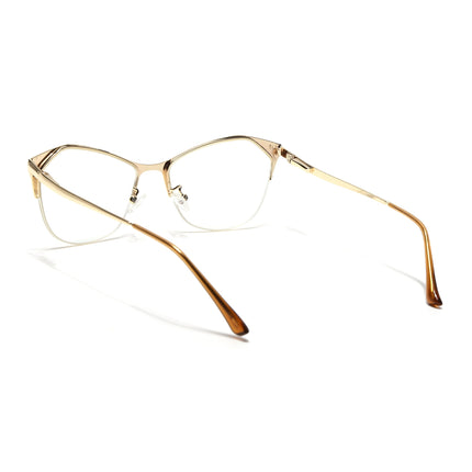 Voyage Glam Golden & Pink Cateye Eyeglasses for Women - MG4417-C4