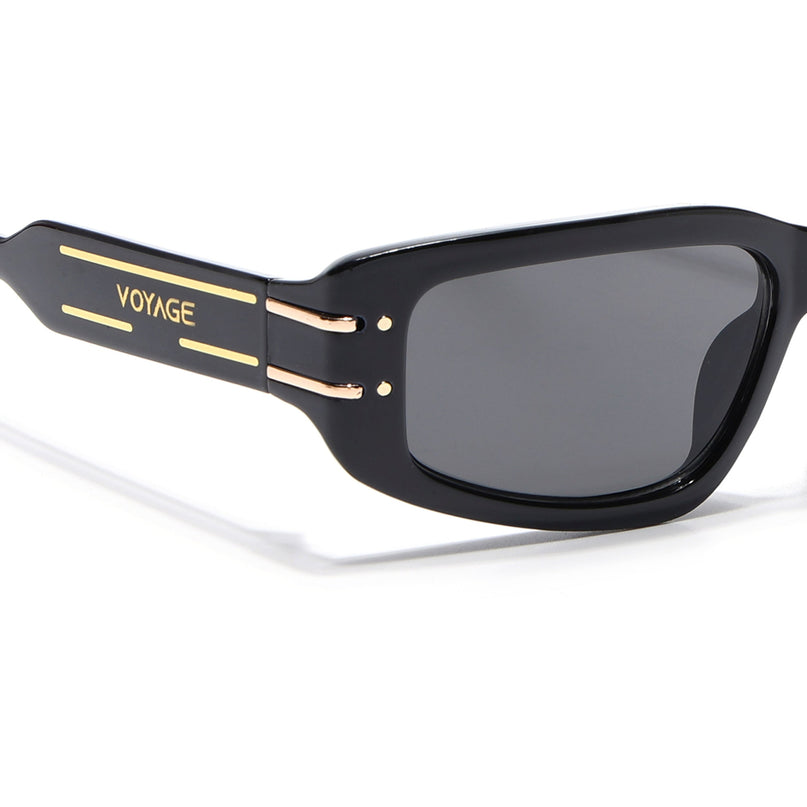 Rectangle Sunglasses (Black Lens | Black Frame - MG6703)