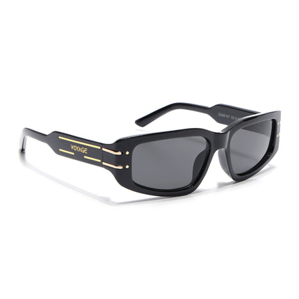 Rectangle Sunglasses (Black Lens | Black Frame - MG6703)