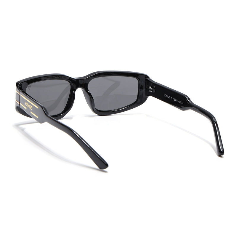 Rectangle Sunglasses (Black Lens | Black Frame - MG6703)