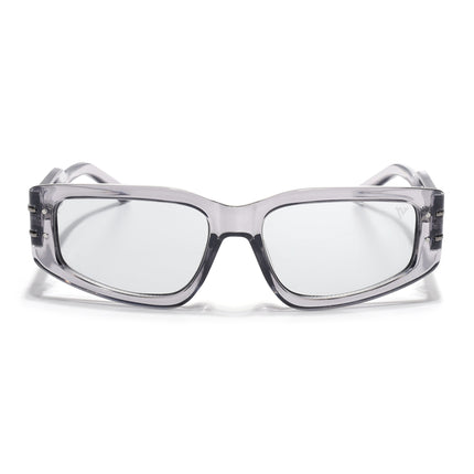 Rectangle Sunglasses (Clear Lens | Grey Frame - MG6704)