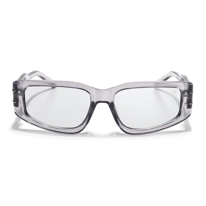 Rectangle Sunglasses (Clear Lens | Grey Frame - MG6704)