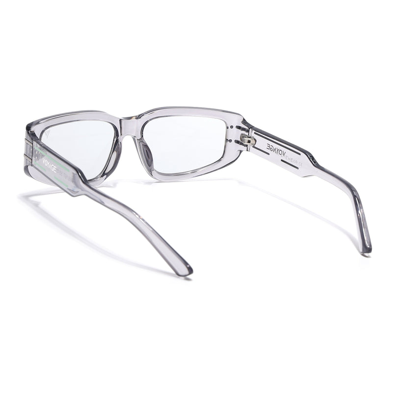 Rectangle Sunglasses (Clear Lens | Grey Frame - MG6704)