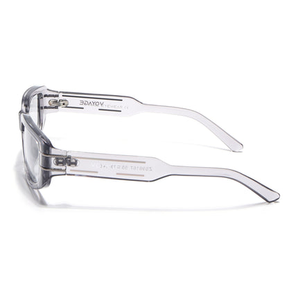Rectangle Sunglasses (Clear Lens | Grey Frame - MG6704)