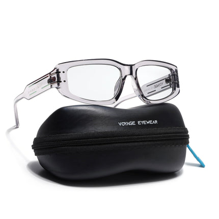 Rectangle Sunglasses (Clear Lens | Grey Frame - MG6704)