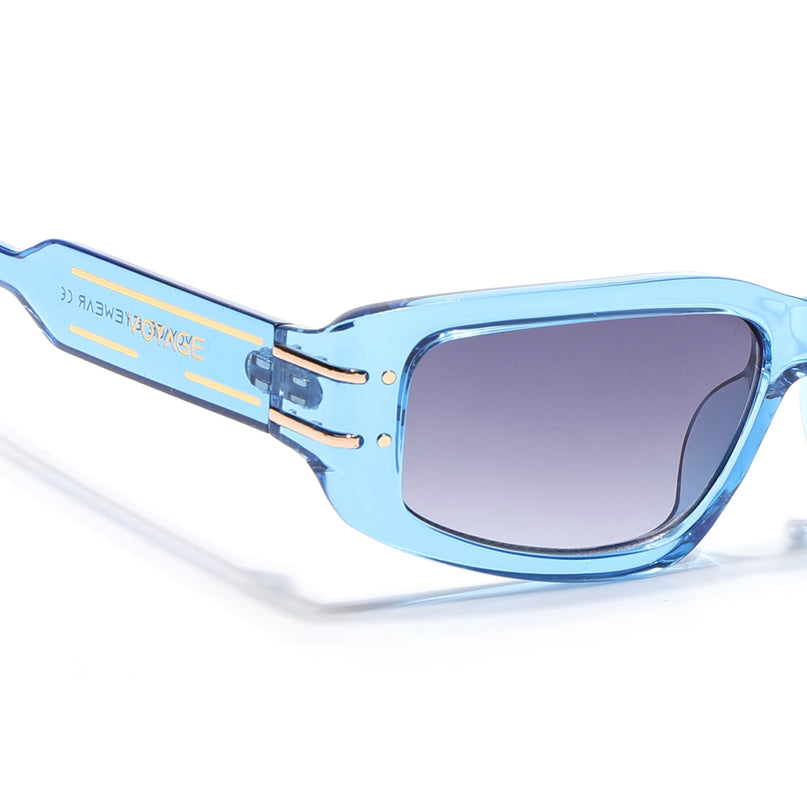 Rectangle Sunglasses (Grey Lens | Blue Frame - MG6705)