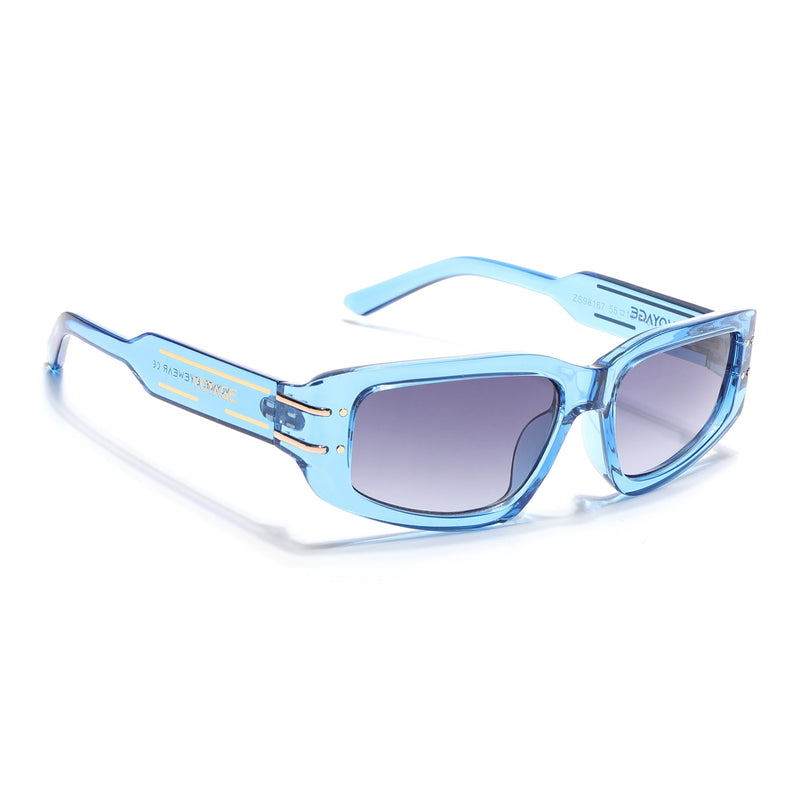 Rectangle Sunglasses (Grey Lens | Blue Frame - MG6705)
