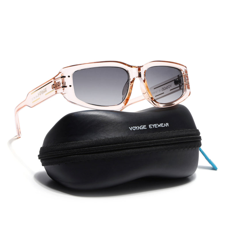 Rectangle Sunglasses (Grey Lens | Brown Frame - MG6706)