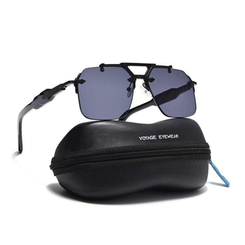 Hawk | Black Wayfarer Sunglasses | Black Frame - MG5876