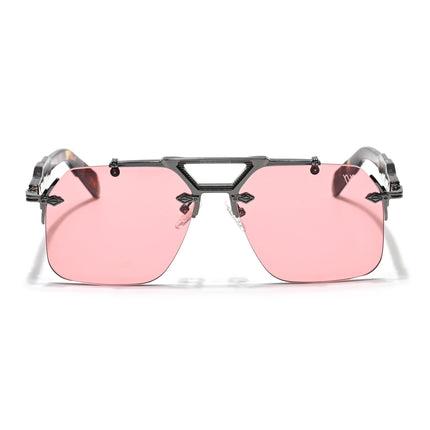 Hawk | Red Wayfarer Sunglasses | Grey Frame - MG5879