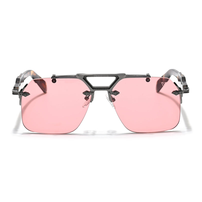 Hawk | Red Wayfarer Sunglasses | Grey Frame - MG5879