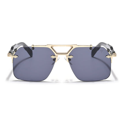 Hawk | Black Wayfarer Sunglasses | Golden Frame - MG5882