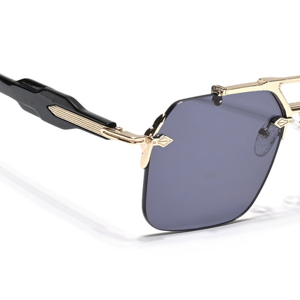 Hawk | Black Wayfarer Sunglasses | Golden Frame - MG5882