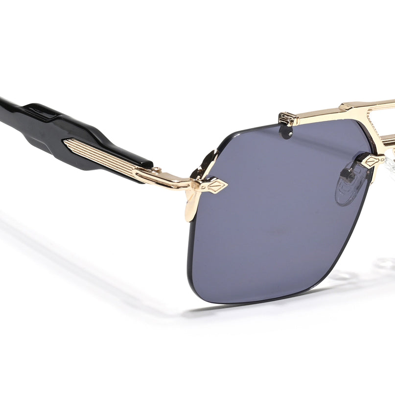 Hawk | Black Wayfarer Sunglasses | Golden Frame - MG5882