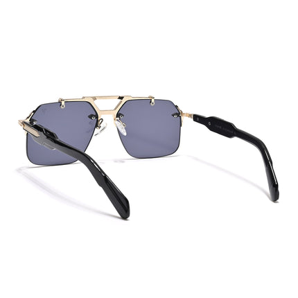 Hawk | Black Wayfarer Sunglasses | Golden Frame - MG5882