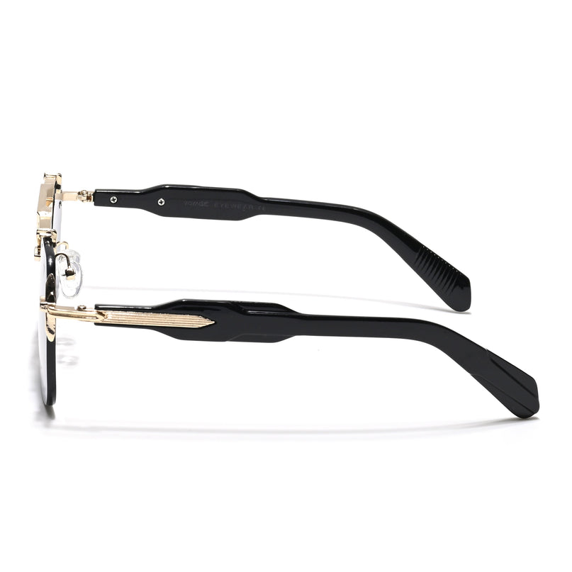 Hawk | Black Wayfarer Sunglasses | Golden Frame - MG5882