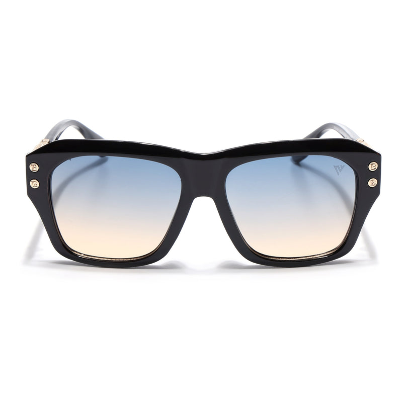 Wayfarer Sunglasses (Grey & Brown Lens | Black Frame - MG6699)