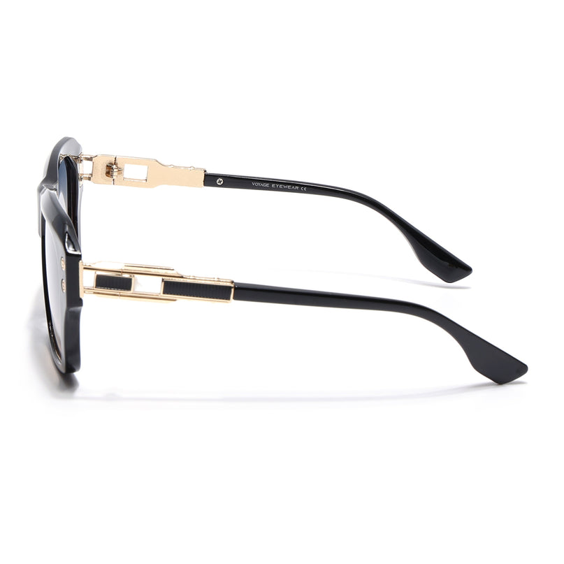 Wayfarer Sunglasses (Grey & Brown Lens | Black Frame - MG6699)
