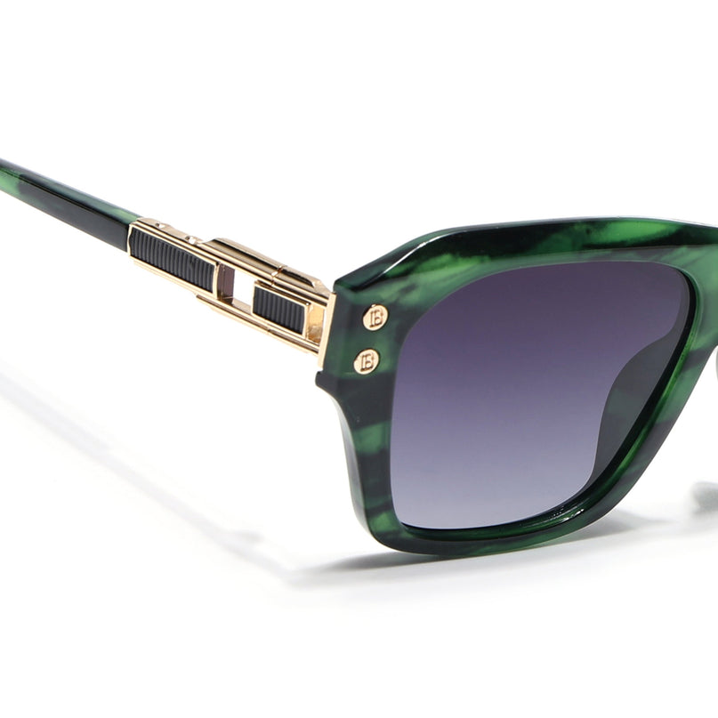 Wayfarer Polarized Sunglasses (Grey Lens | Green Frame - PMG6701)