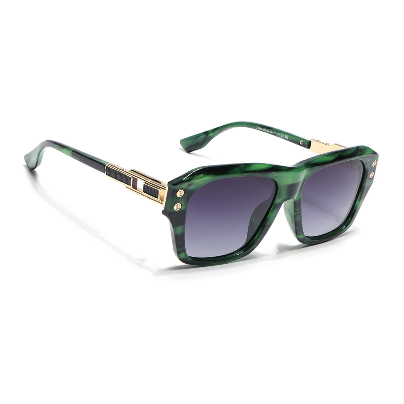 Wayfarer Polarized Sunglasses (Grey Lens | Green Frame - PMG6701)