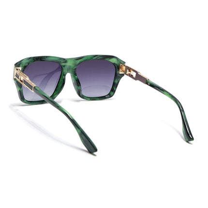 Wayfarer Polarized Sunglasses (Grey Lens | Green Frame - PMG6701)